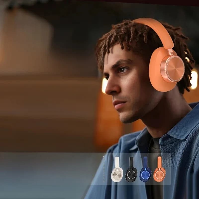 Wireless Over-Ear Headphones with Active Noise Cancelling and 35H Battery