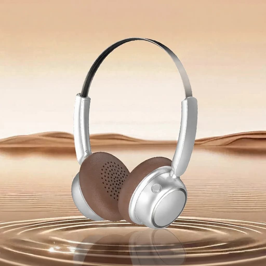Retro Wireless Bluetooth Headphones with Metal Headband and Long Battery Life