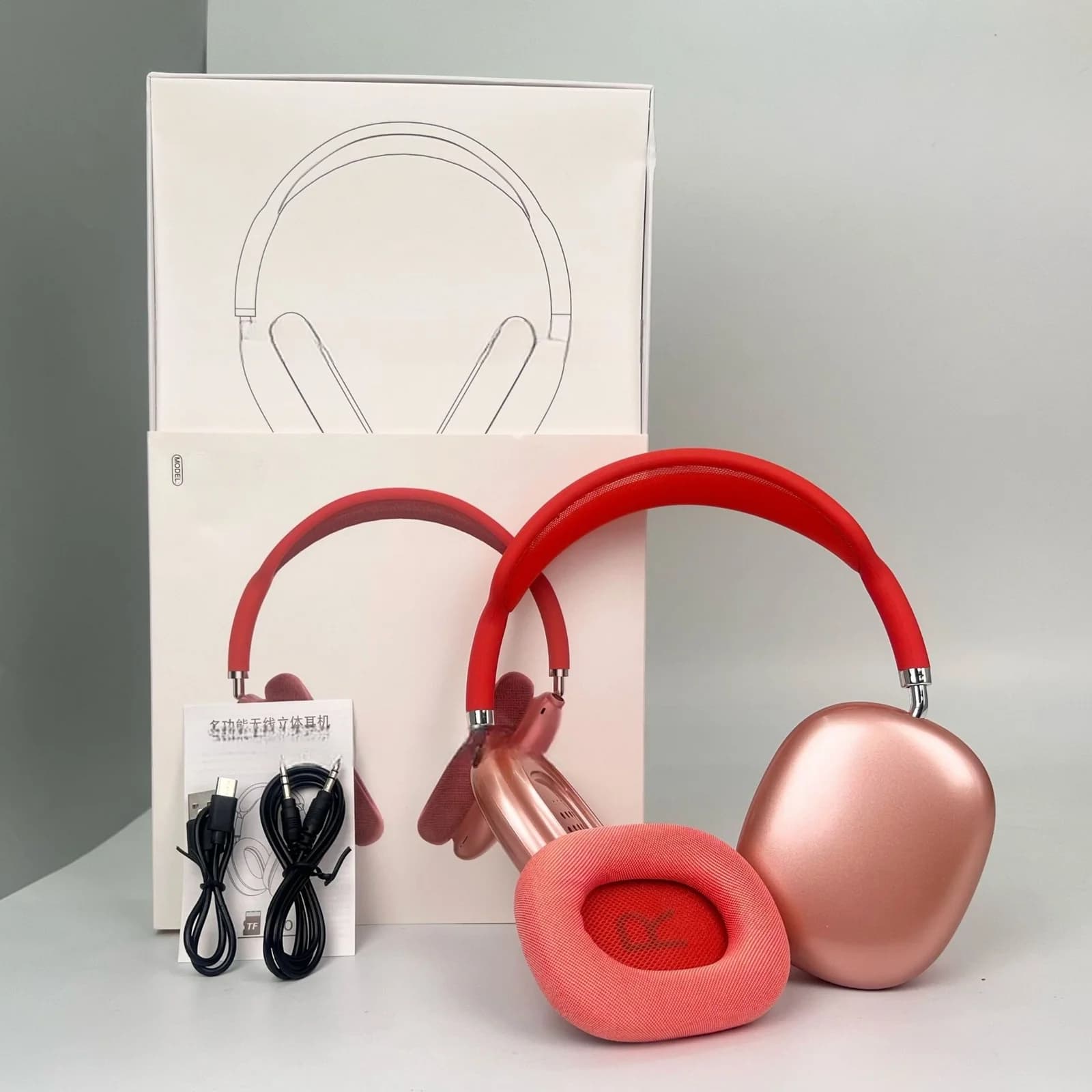 Wireless Over-Ear Headphones with Magnetic Ear Cups and Mesh Headband