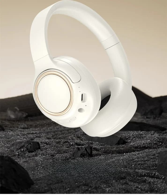 Active Noise Cancelling Wireless Headphones with Mic, 35H Battery