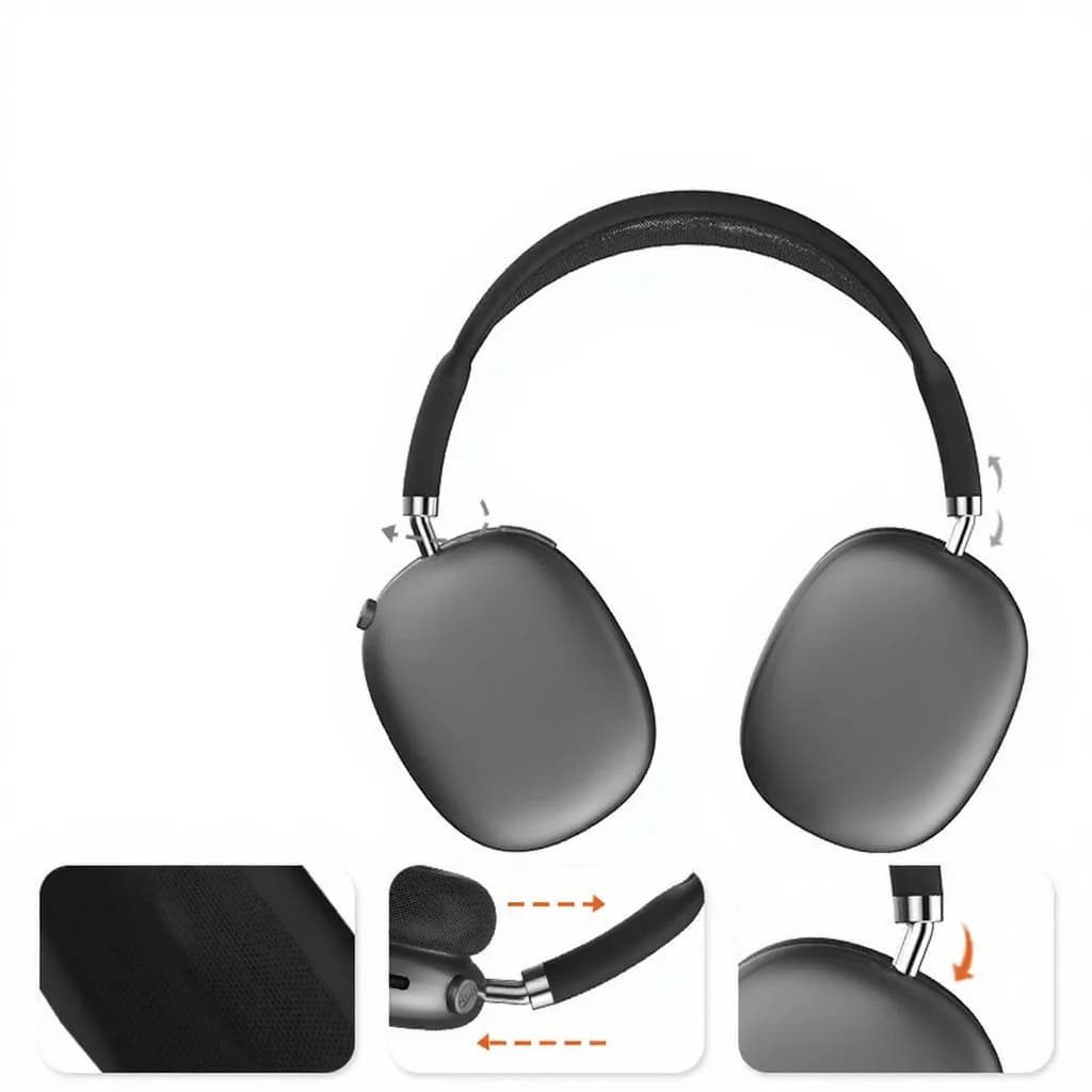 Wireless Bluetooth Headphones with FM Radio and TF Card Slot