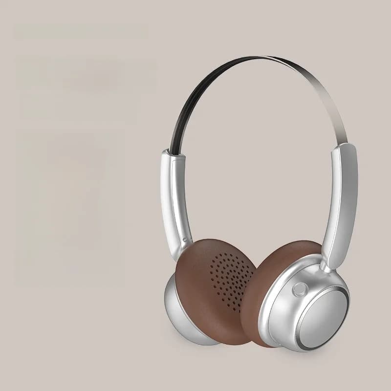 Retro Wireless Bluetooth Headphones with Metal Headband and Long Battery Life