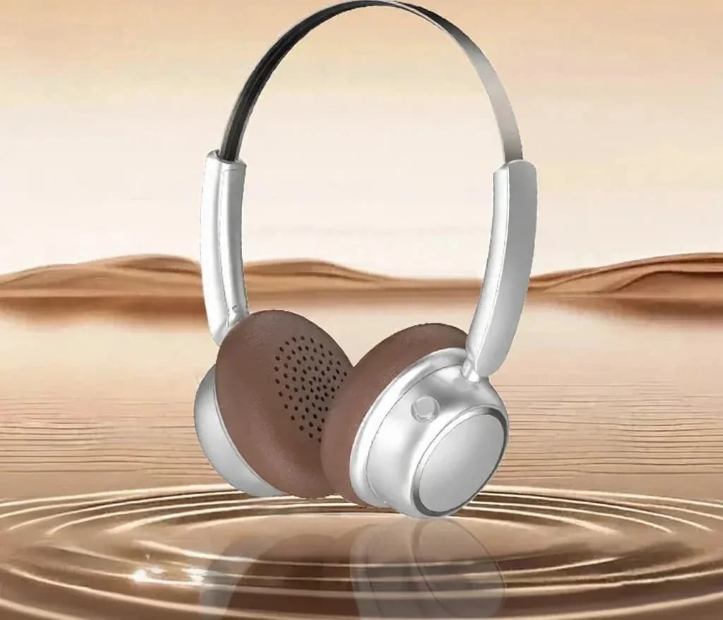 Retro Wireless Bluetooth Headphones with Metal Headband and Long Battery Life