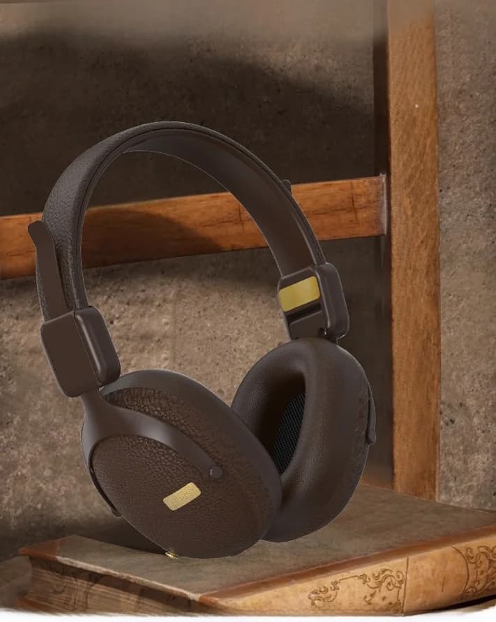 Retro Wireless Over-Ear Headphones with Bluetooth 5.4 and Long Battery Life