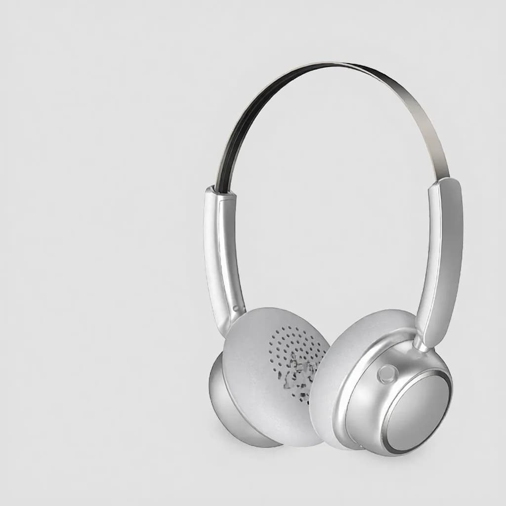 Retro Wireless Bluetooth Headphones with Metal Headband and Long Battery Life