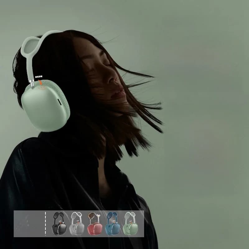 Bluetooth 5.4 Over-Ear Headphones with Rotary Knob and FM Radio