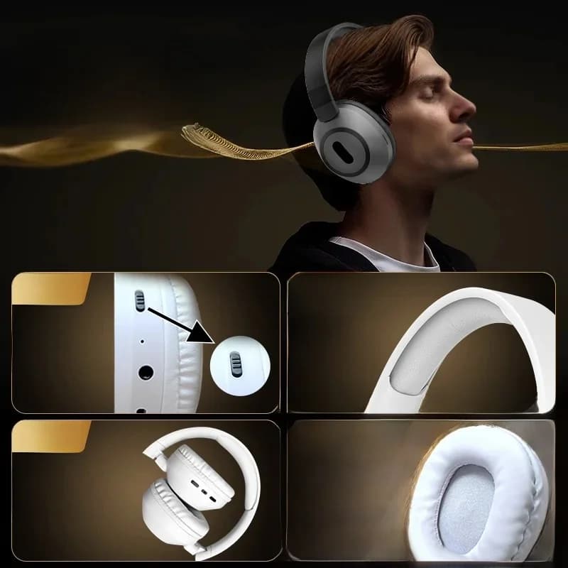Wireless Bluetooth Over-Ear Headphones with Long Battery Life
