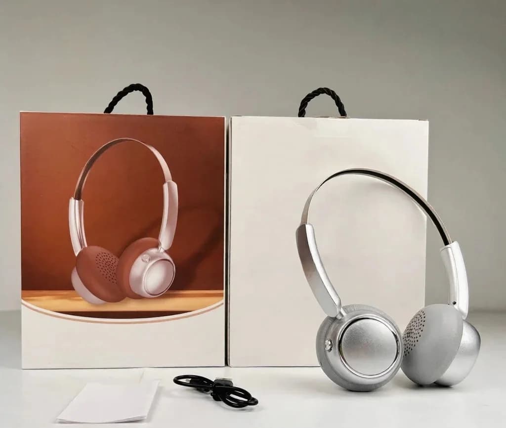 Retro Over-Ear Wireless Headphones with FM Radio and Bluetooth 5.4