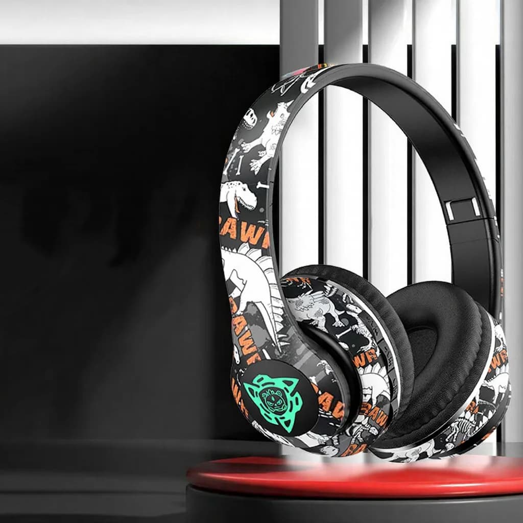 Wireless Bluetooth Over-Ear Headphones with Mic, 40mm Driver, 350mAh Battery