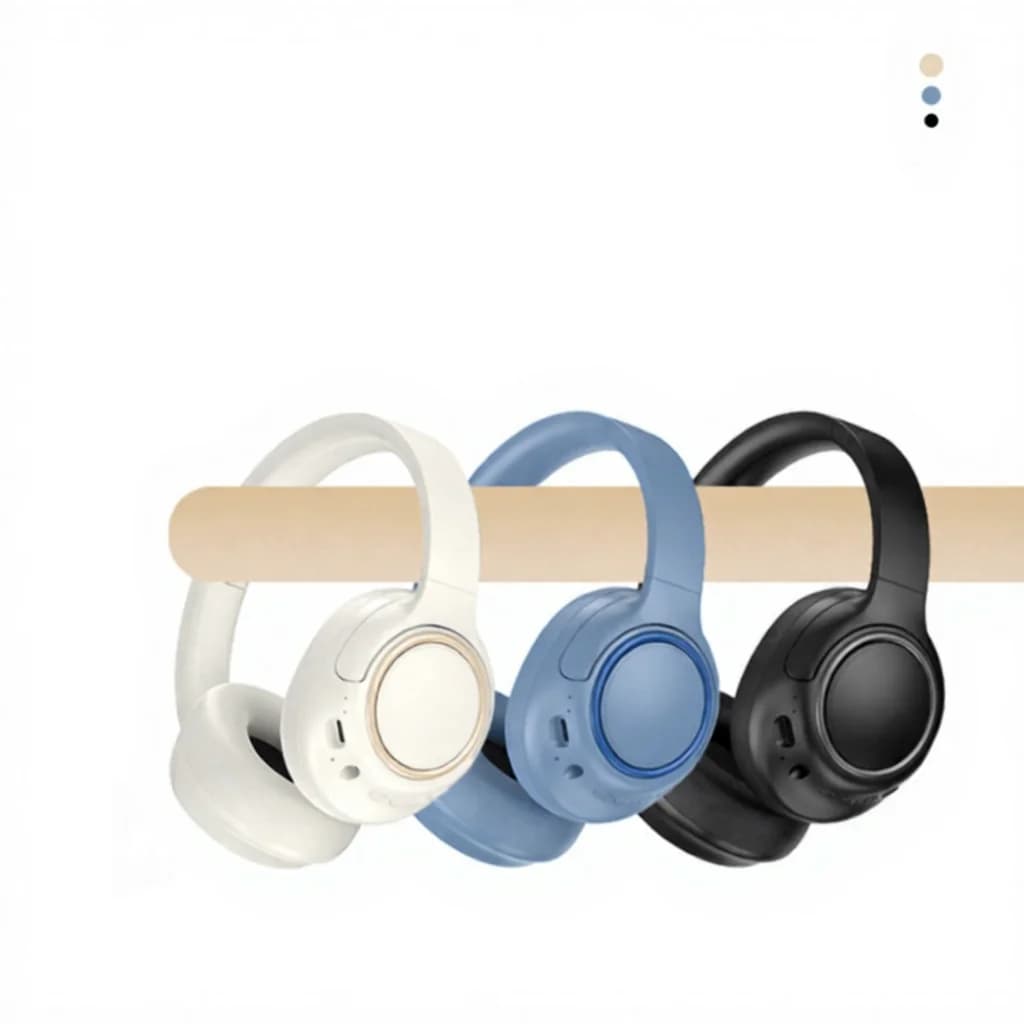 Active Noise Cancelling Wireless Headphones with Mic, 35H Battery