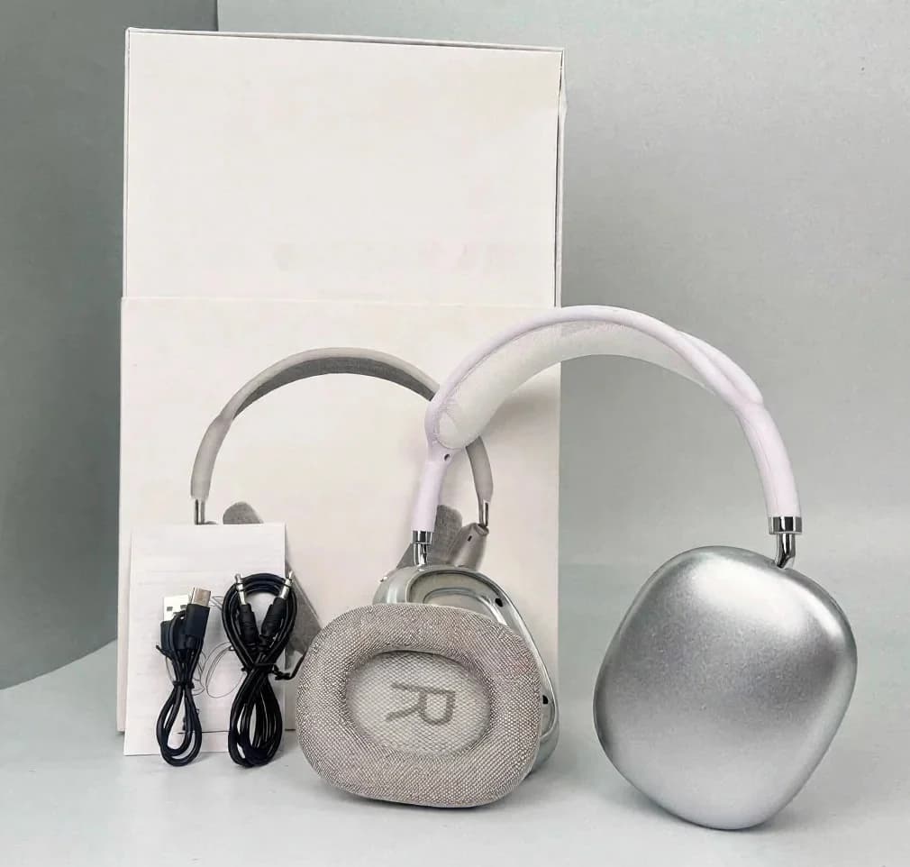 Wireless Over-Ear Headphones with Magnetic Ear Cups and Mesh Headband