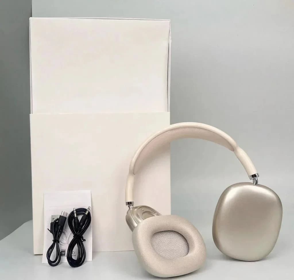 Wireless Over-Ear Headphones with Magnetic Ear Cups and Mesh Headband