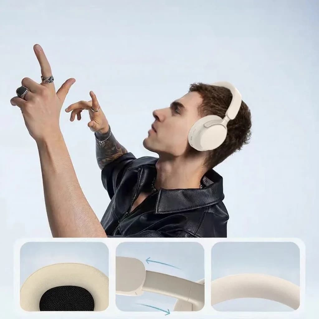 Wireless Over-Ear Headphones with FM Radio and Long Battery Life