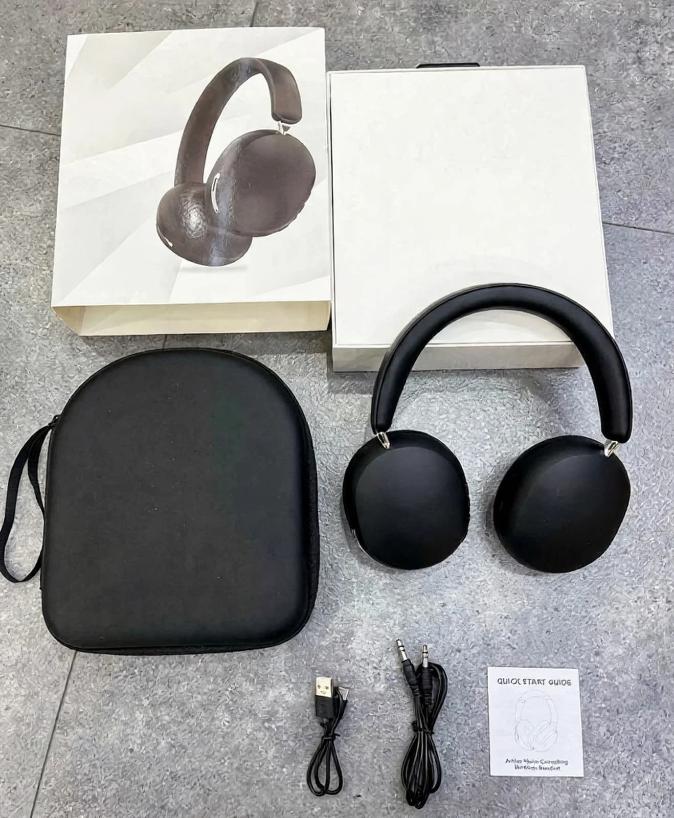 Wireless ANC Over-Ear Headphones with Protein Leather Earcups