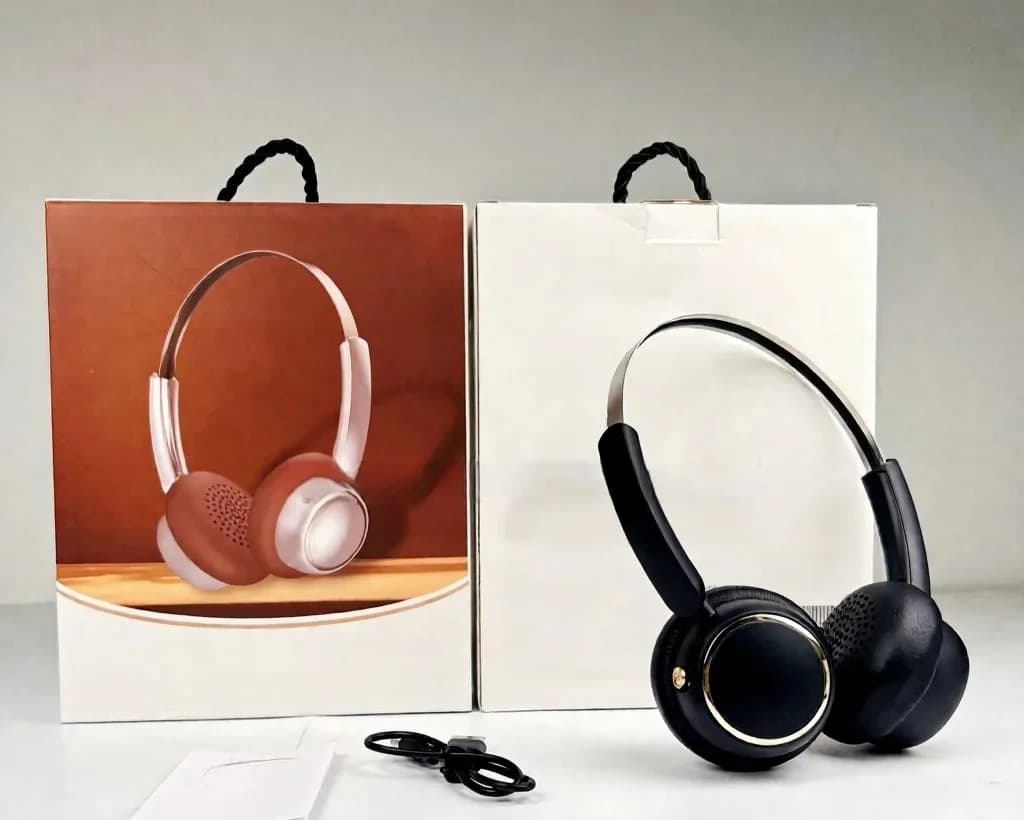 Retro Over-Ear Wireless Headphones with FM Radio and Bluetooth 5.4