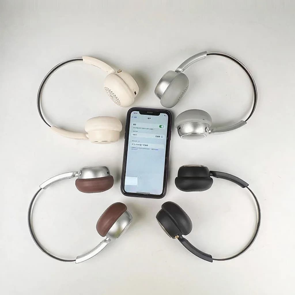 Retro Over-Ear Wireless Headphones with FM Radio and Bluetooth 5.4