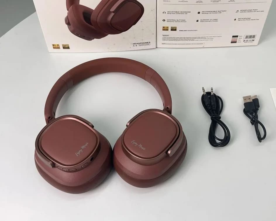 Retro Over-Ear Wireless Headphones with Active Noise Cancelling