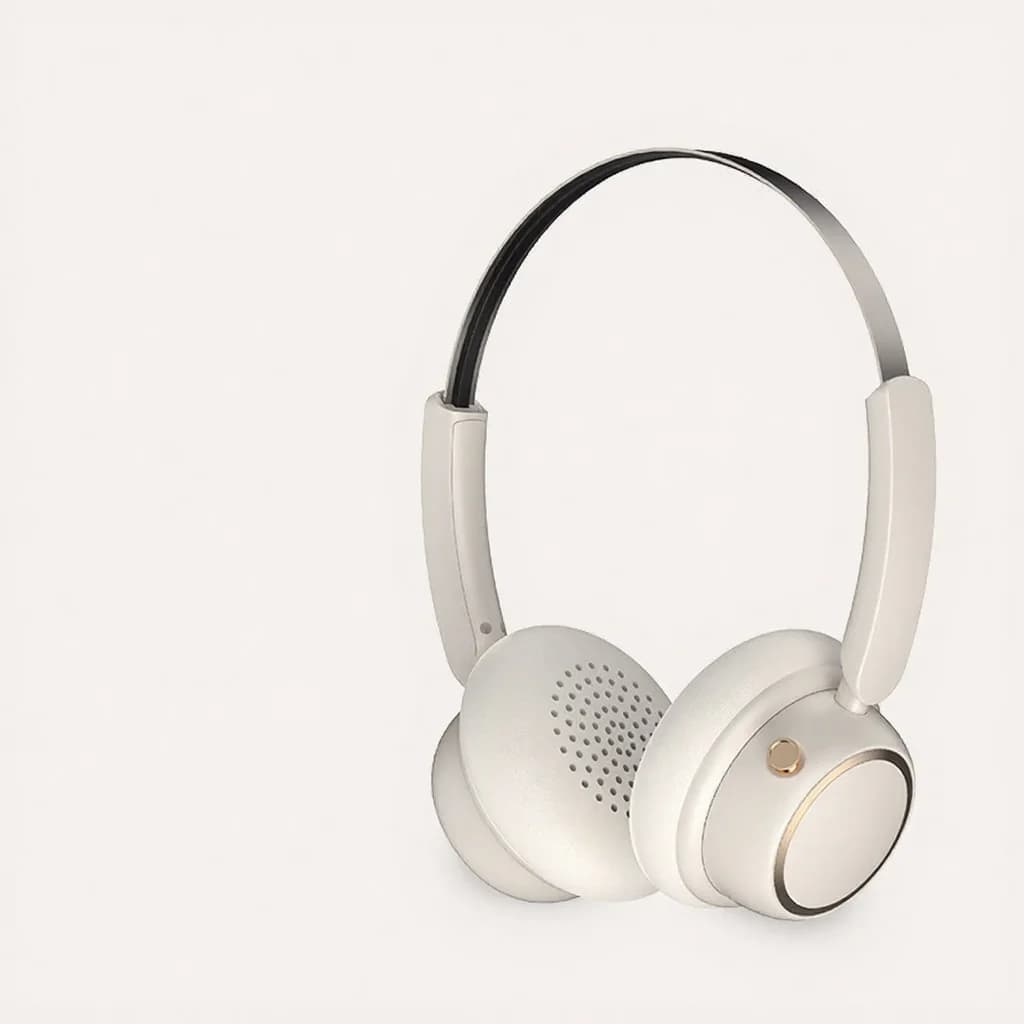 Retro Wireless Bluetooth Headphones with Metal Headband and Long Battery Life