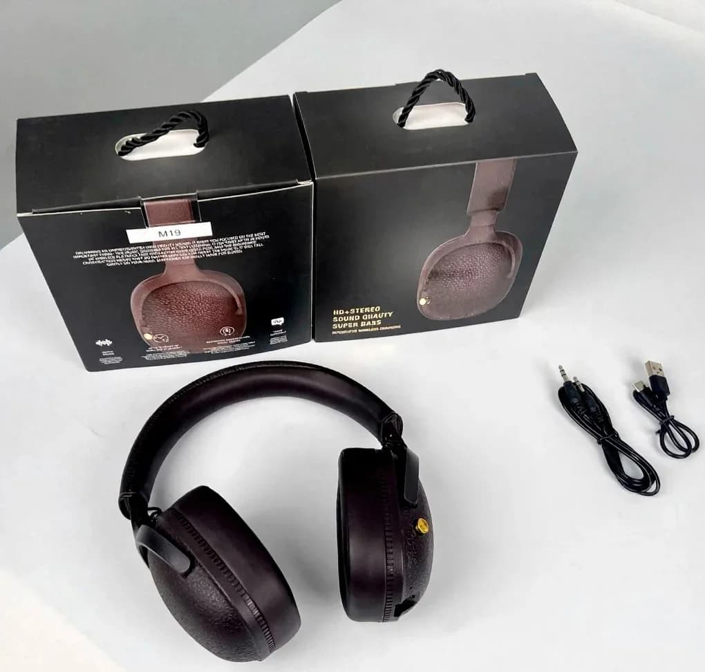 Retro Wireless Over-Ear Headphones with Type-C Charging and TF Card Slot