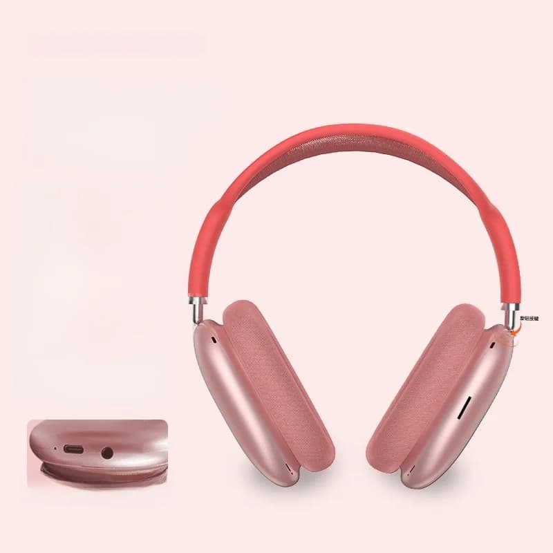 Bluetooth 5.4 Over-Ear Headphones with Rotary Knob and FM Radio