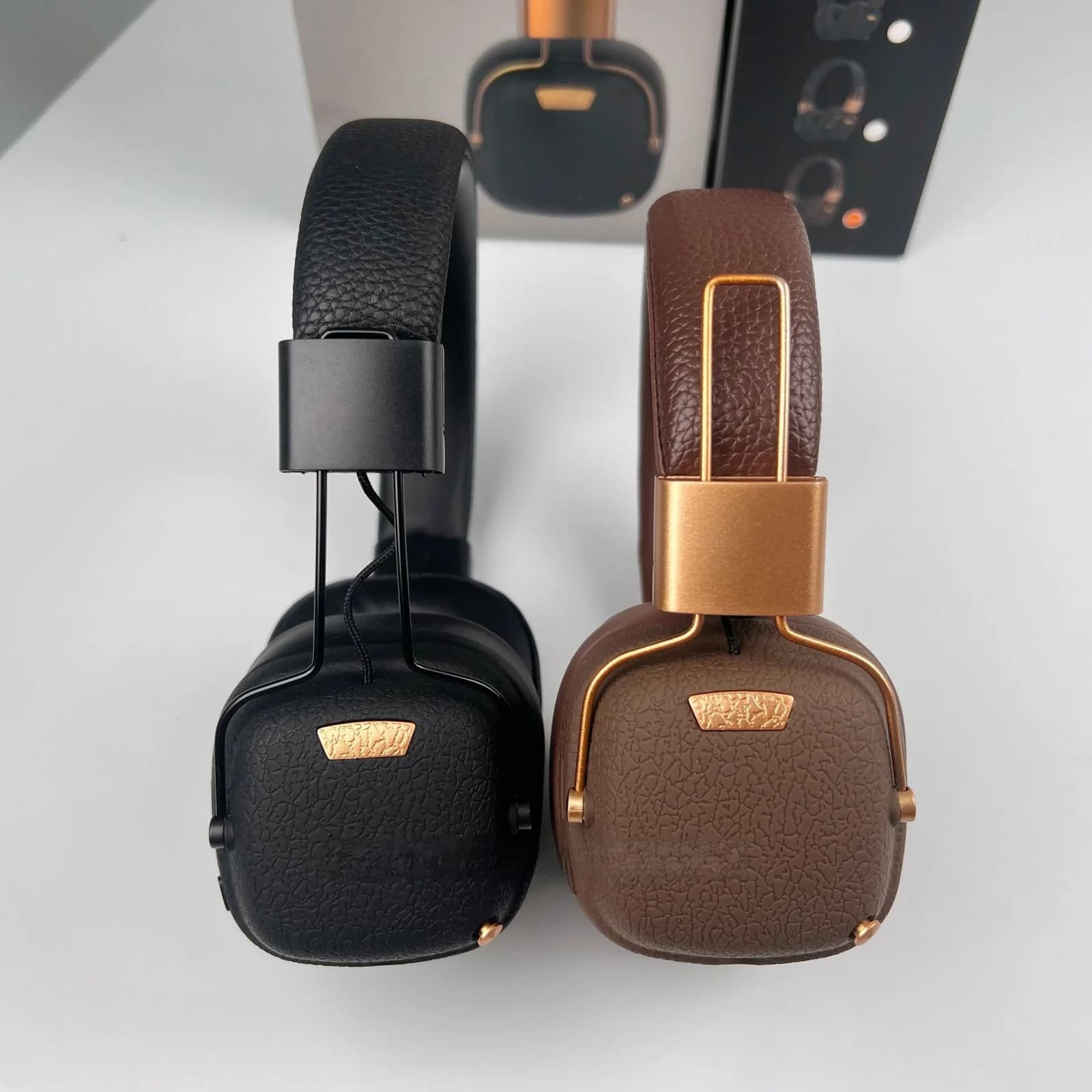 Retro Over-Ear Wireless Bluetooth Headphones with EQ Sound Modes