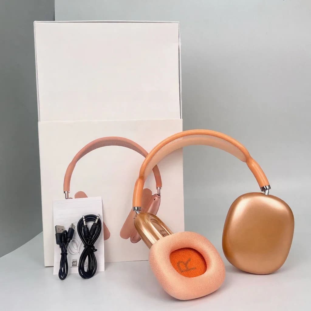 Wireless Over-Ear Headphones with Magnetic Ear Cups and Mesh Headband
