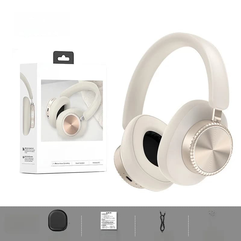 Wireless Over-Ear Headphones with Active Noise Cancelling and 35H Battery