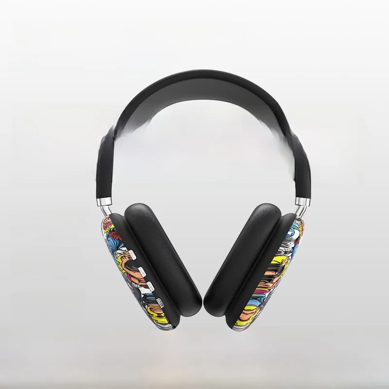 Graffiti Over-Ear Wireless Headphones with TF Card and AUX