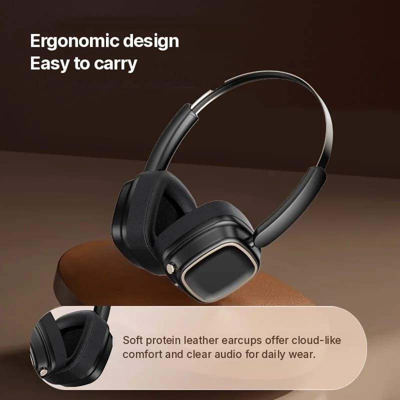 Retro Over-Ear Wireless Headphones Bluetooth 5.4 Stereo Bass