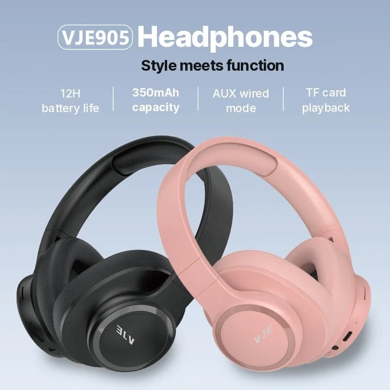 Wireless Over-Ear Headphones with Long Battery Life and Bluetooth 5.4