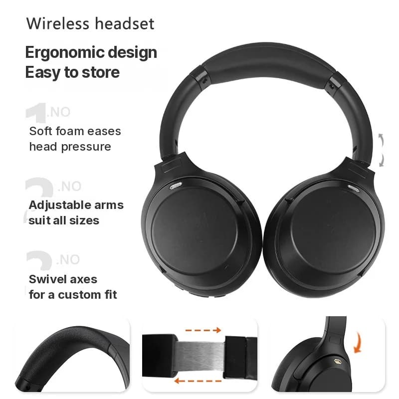 Over-Ear Wireless Bluetooth Headphones with Active Noise Cancelling
