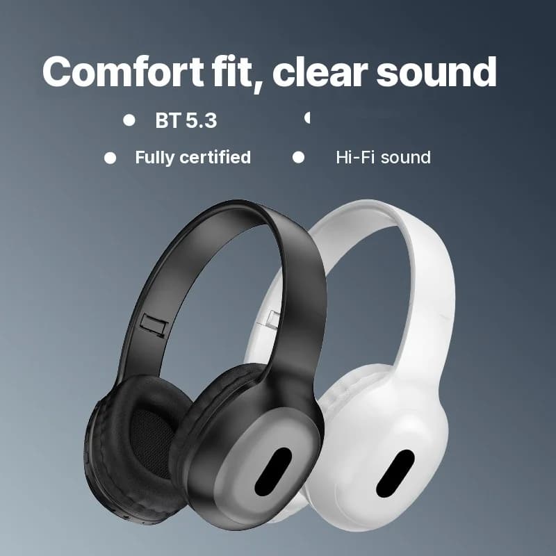Over-Ear Bluetooth Headphones with TF Card Slot and AUX Input