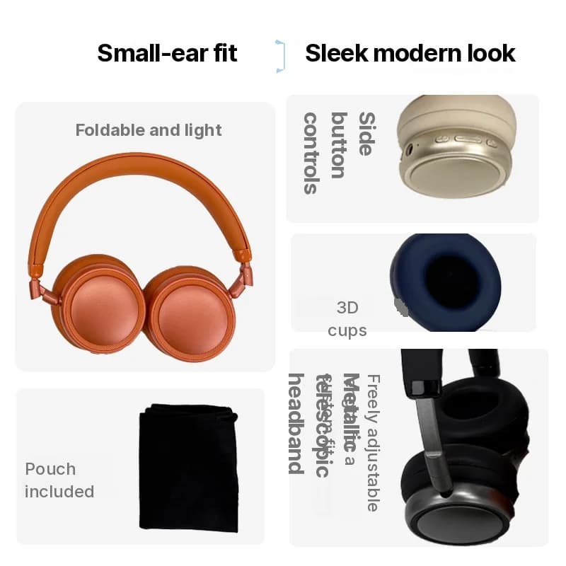 Wireless Over-Ear Headphones with Active Noise Cancelling and Long Battery Life