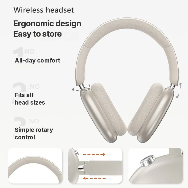 Over-Ear Wireless Headphones with Active Noise Cancelling and Long Battery Life