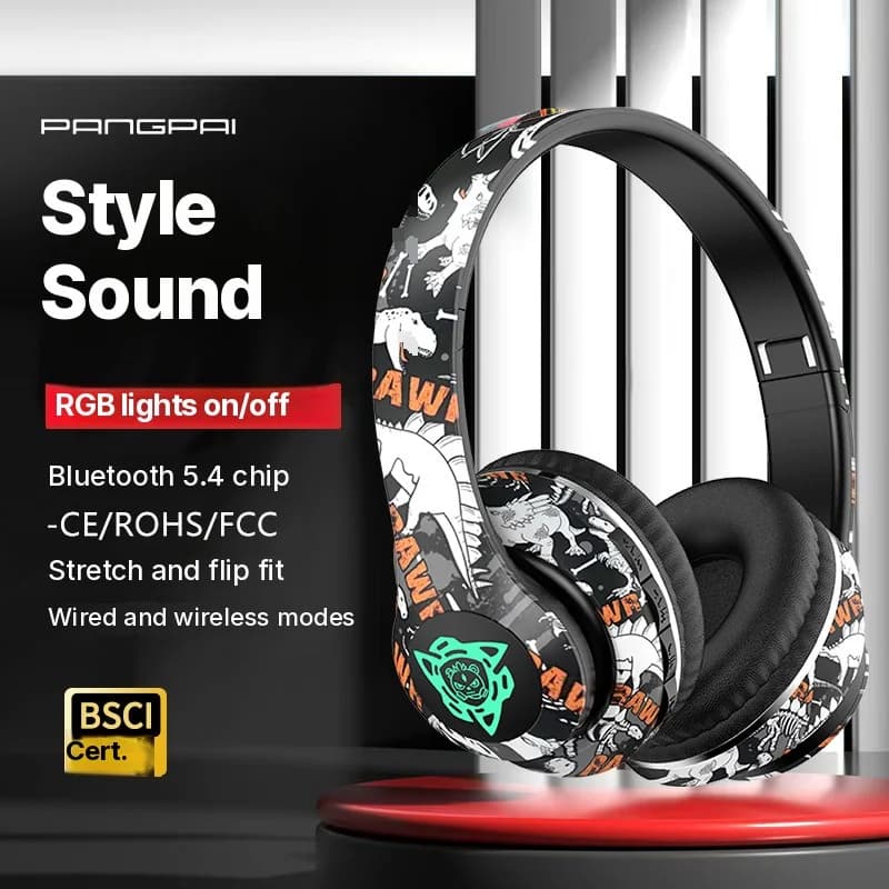 Wireless Bluetooth Over-Ear Headphones with Mic, 40mm Driver, 350mAh Battery
