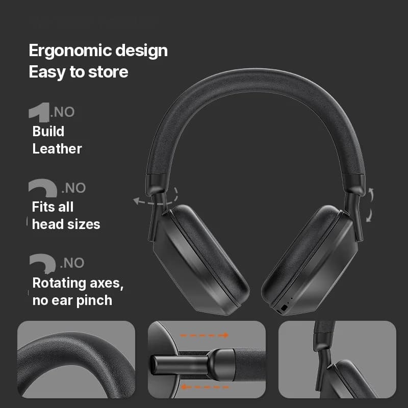 Wireless Over-Ear Headphones with FM Radio and Bluetooth 5.4