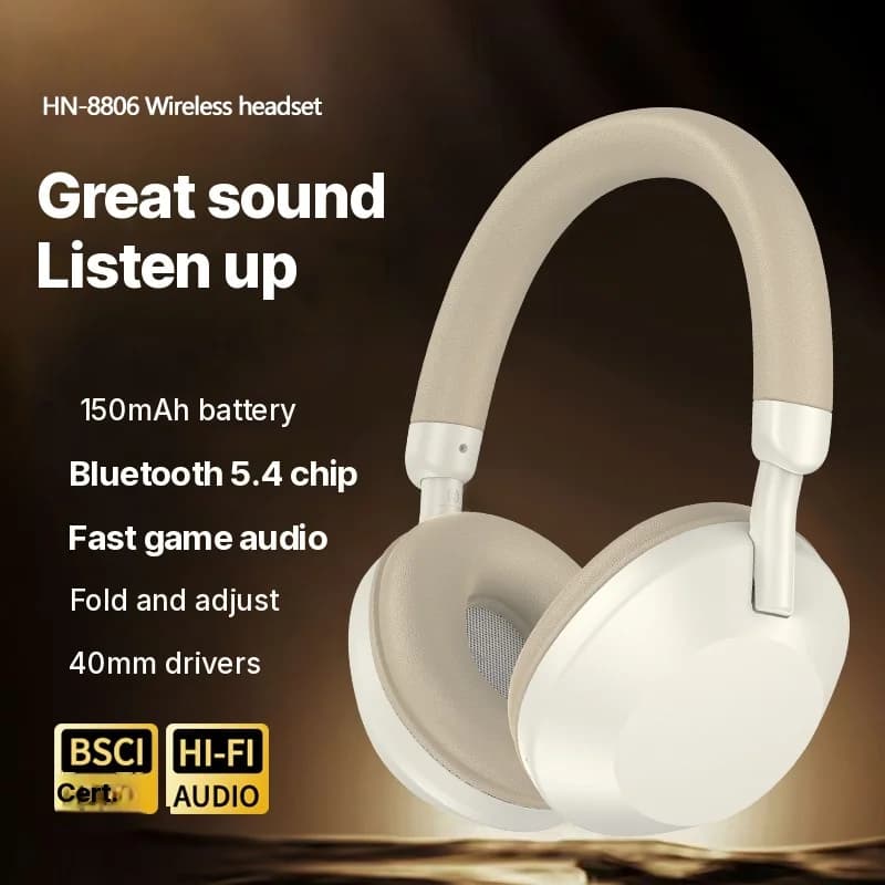 Wireless Over-Ear Headphones with FM Radio and Bluetooth 5.4
