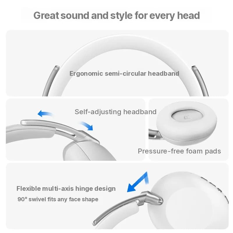 Over-Ear Wireless Bluetooth Headphones with Active Noise Cancelling