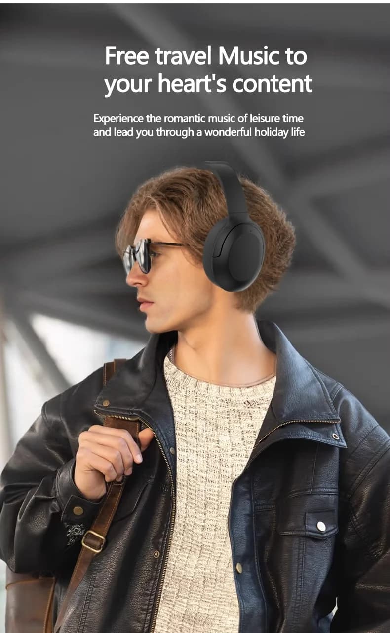 Active Noise Cancelling Bluetooth Headphones Over Ear Wireless 5.4