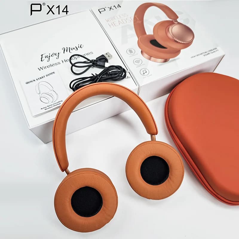 Active Noise Cancelling Bluetooth Headphones Wireless Over-Ear with Case