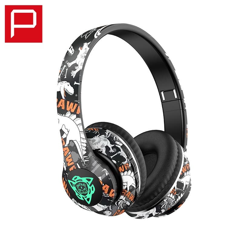 Wireless Bluetooth Headphones Over-Ear Graffiti Design Foldable