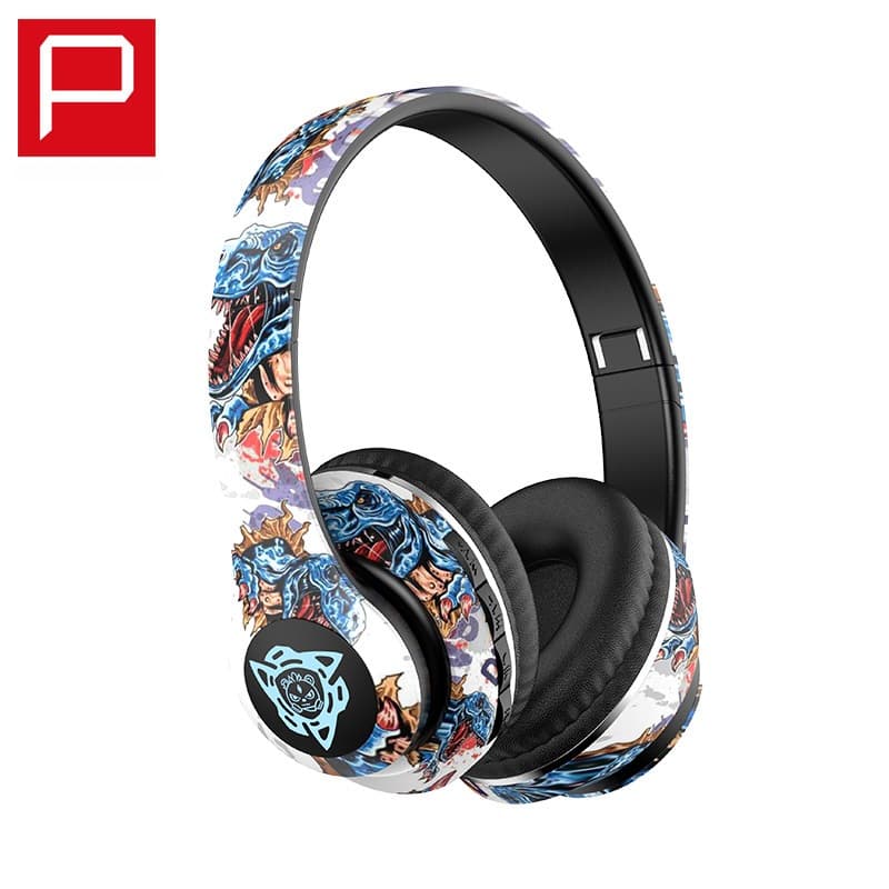 Wireless Bluetooth Headphones Over-Ear Graffiti Design Foldable