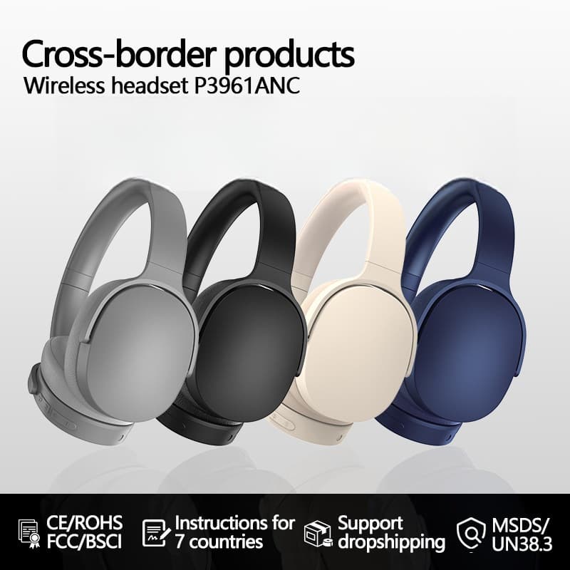 Wireless Over-Ear Headphones with Active Noise Cancelling and Long Battery Life