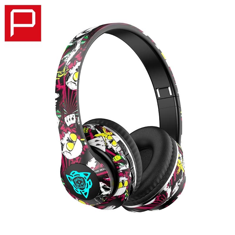 Wireless Bluetooth Headphones Over-Ear Graffiti Design Foldable