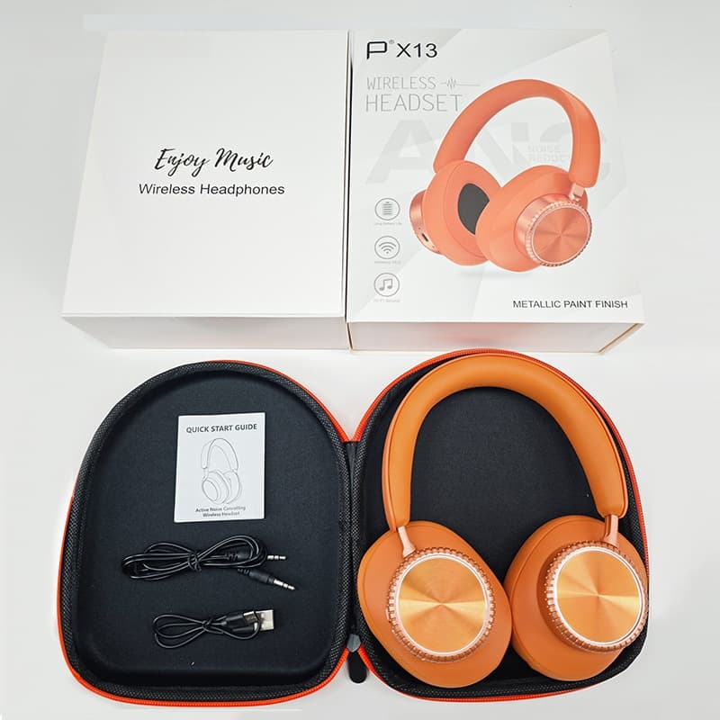Over-Ear Wireless Bluetooth Headphones with Noise Cancelling and Case