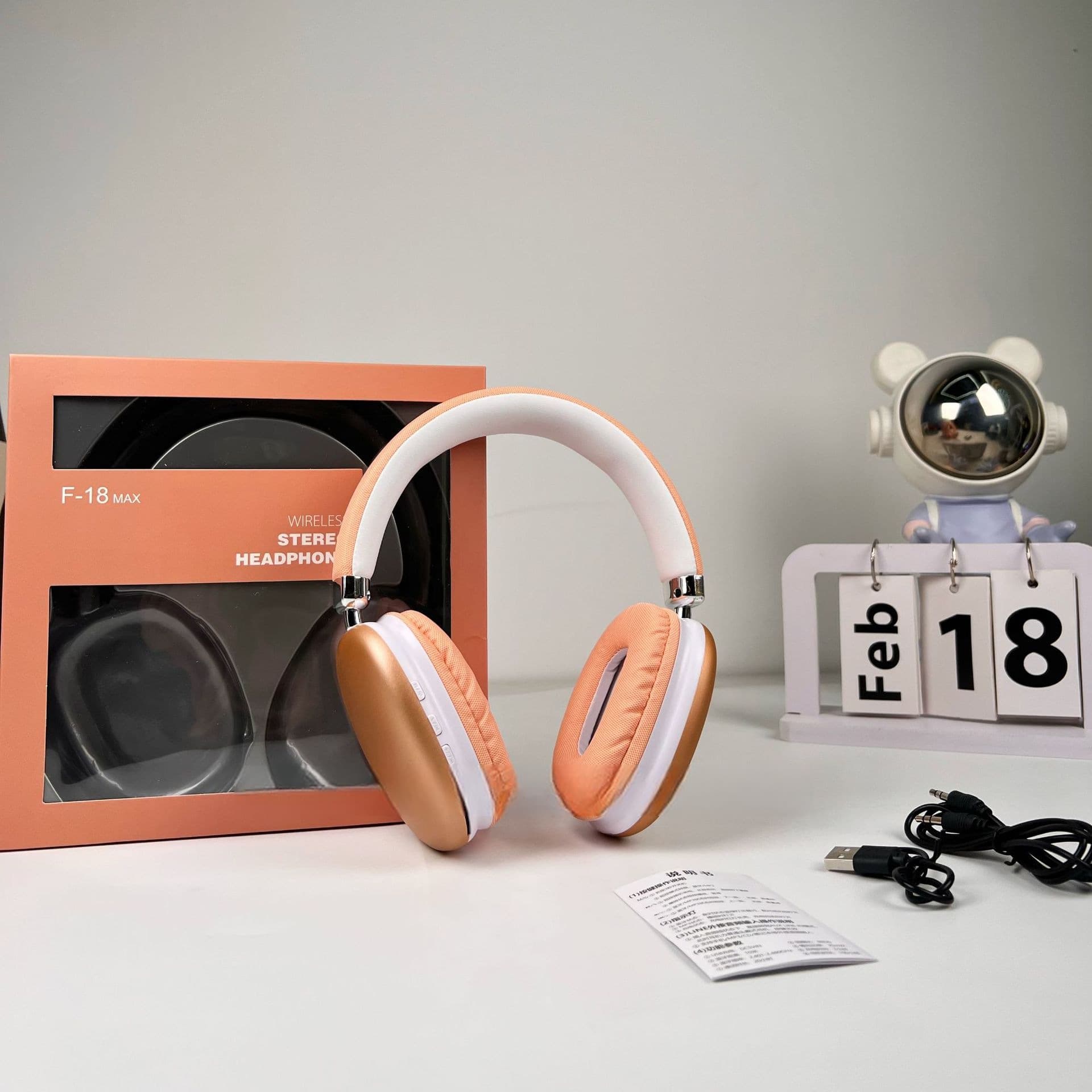 Wireless Over-Ear Headphones with Bluetooth 5.4 and Long Battery Life